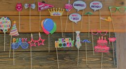 PHOTO BOOTH PROPS (COLORFUL BIRTHDAY)
