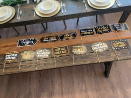 Photo Booth Props (Black And Gold Birthday)